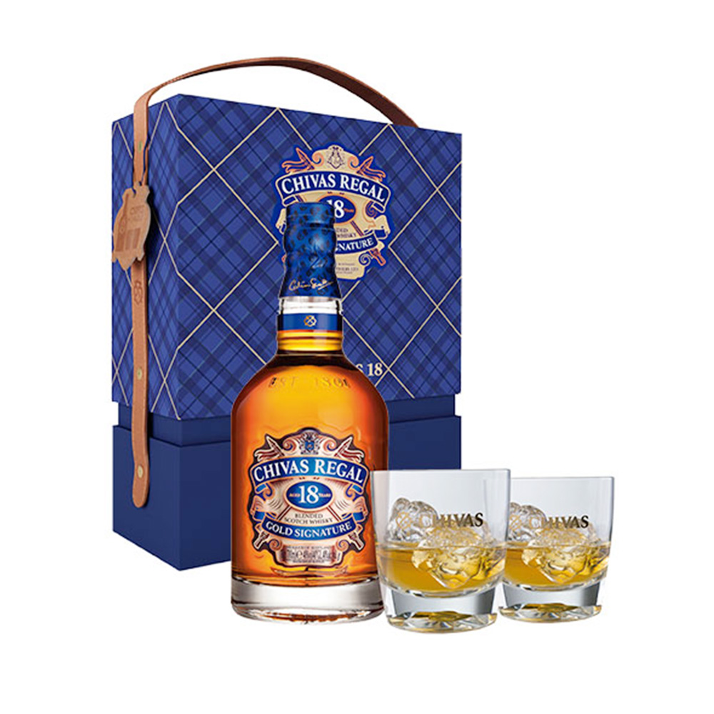 Whisky Chivas Regal 18 Años 2 Vasos